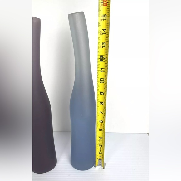 RARE Vintage MARTHA STURDY Canada Resin vases 15.5”H art Pieces Blue And Purple - Picture 11 of 16